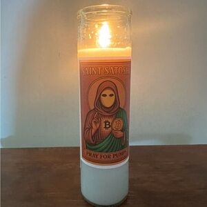 Saint Satoshi Funny Prayer Candle